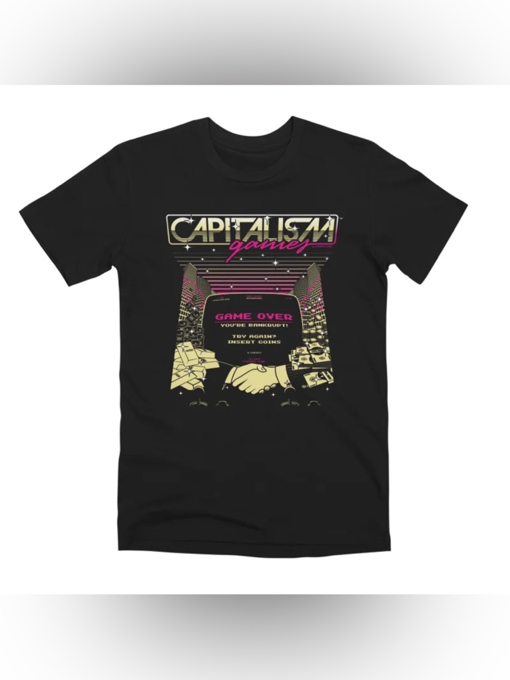 Vintage Capitalism Games Graphic Tee - Black